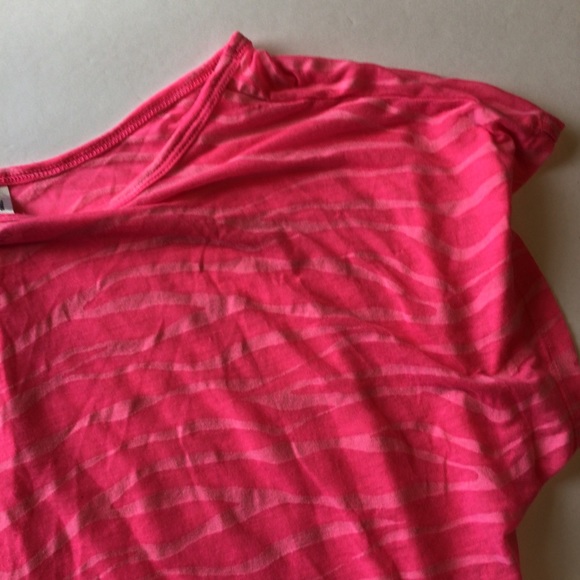 VICTORIAS SECRET TEE SHOP PINK BURNOUT CROP TOP SMALL - Picture 8 of 9